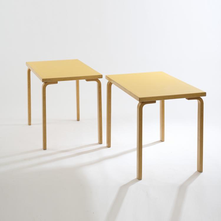 Hauptbild zu Objekt, Two 'L-Leg' tables, 1933, Alvar Aalto, Artek, Helsinki, 172B 246