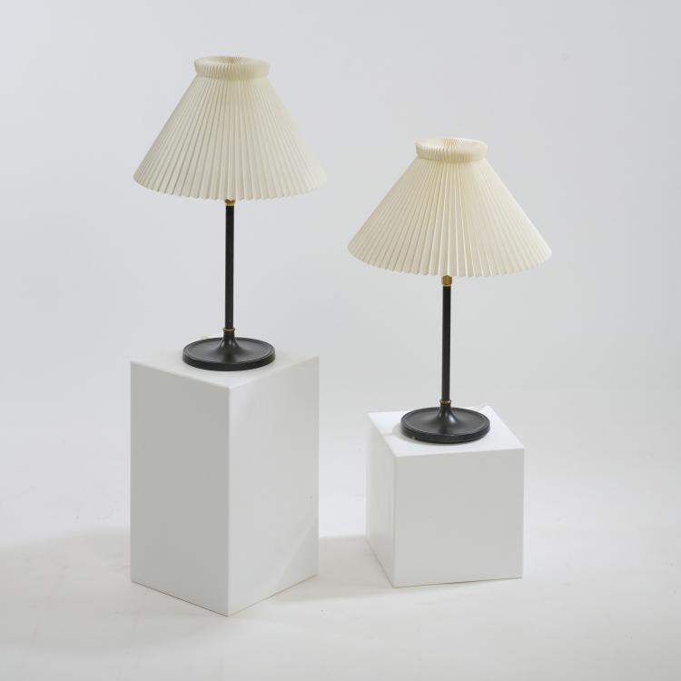 Bild 1 zu Objekt, Zwei Tischleuchten, 1940er Jahre, Le Klint, D&auml;nemark, 173B 444
