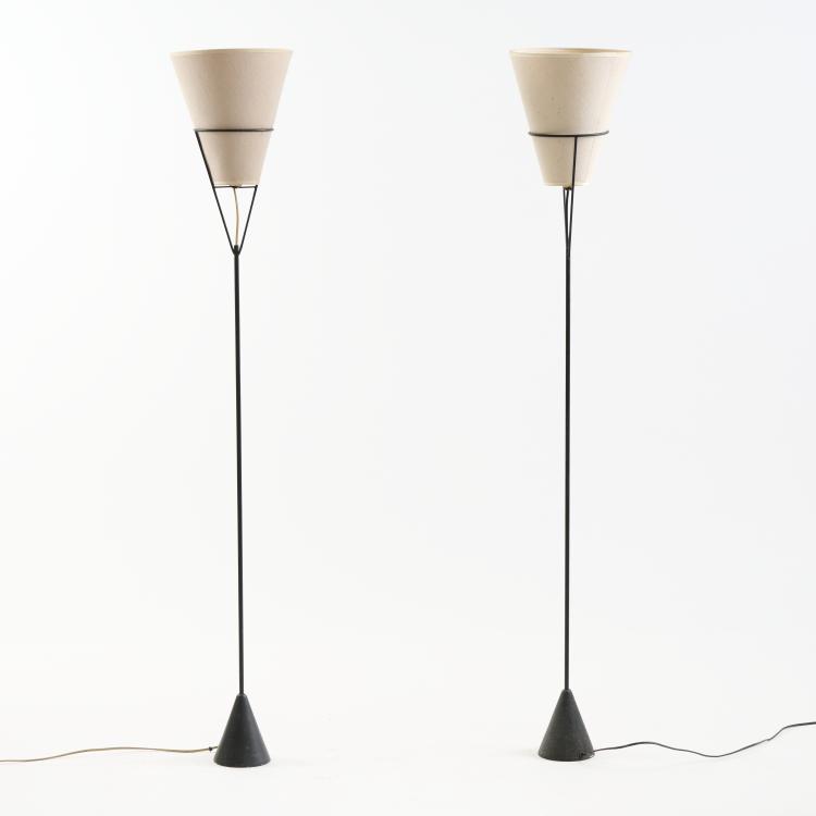 Hauptbild zu Objekt, Two 'Reversal' floor lamps, 1951/52, Carl Aub&ouml;ck, Aub&ouml;ck, Wien, 172A 142