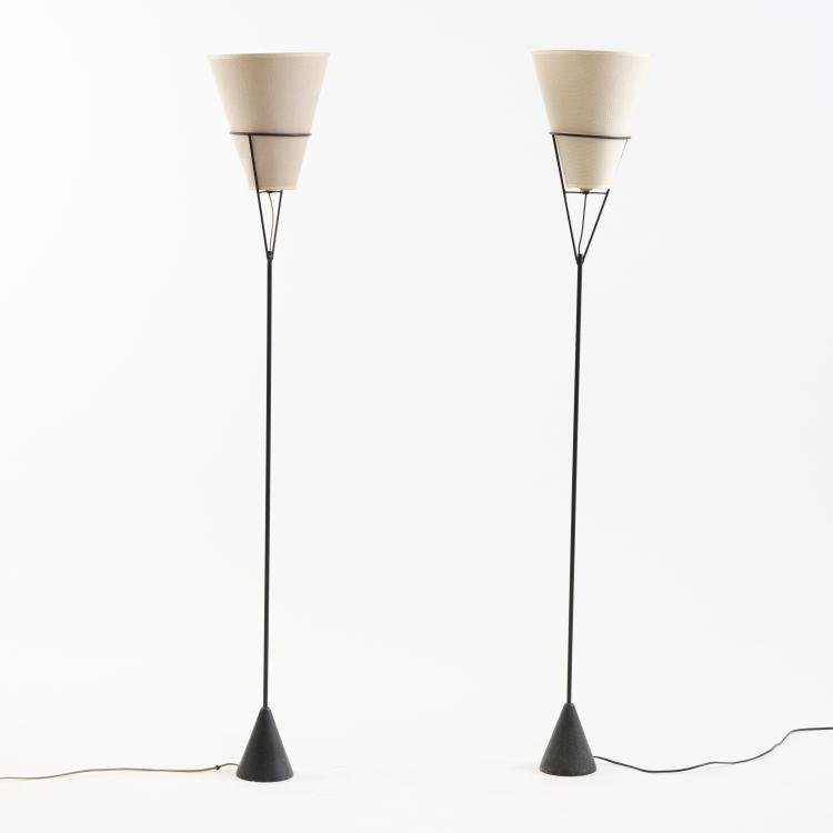 Bild 1 zu Objekt, Two 'Reversal' floor lamps, 1951/52, Carl Aub&ouml;ck, Aub&ouml;ck, Wien, 172A 142