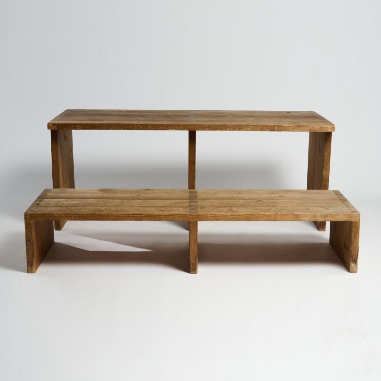 Bild 3 zu Objekt, 'Rotis-Serie' table and two benches, 1971/72, Otl Aicher, Aicher, Otl, 172A 42