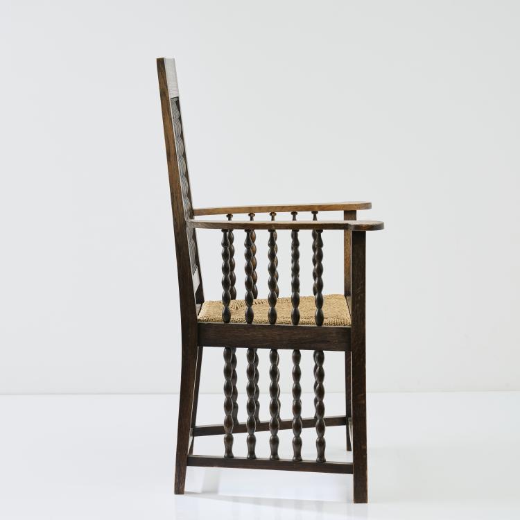 Bild 3 zu Objekt, Armlehnstuhl 'Kugelb&auml;nder', um 1910, Heinrich Vogeler, Vogeler, Franz, Worpswede, 172A 6