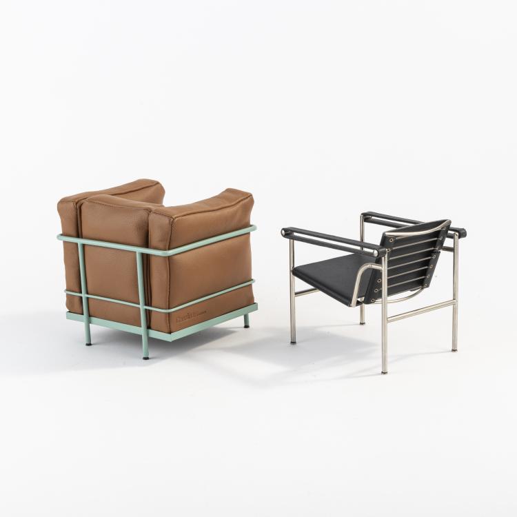 Bild 1 zu Objekt, Miniaturmodelle 'LC 2' und 'LC 1', 1928/65, Pierre Jeanneret,Charlotte Perriand,Le Corbusier Charles-&Eacute;douard Jeanneret-Gris, Cassina, Mailand, 173B 417