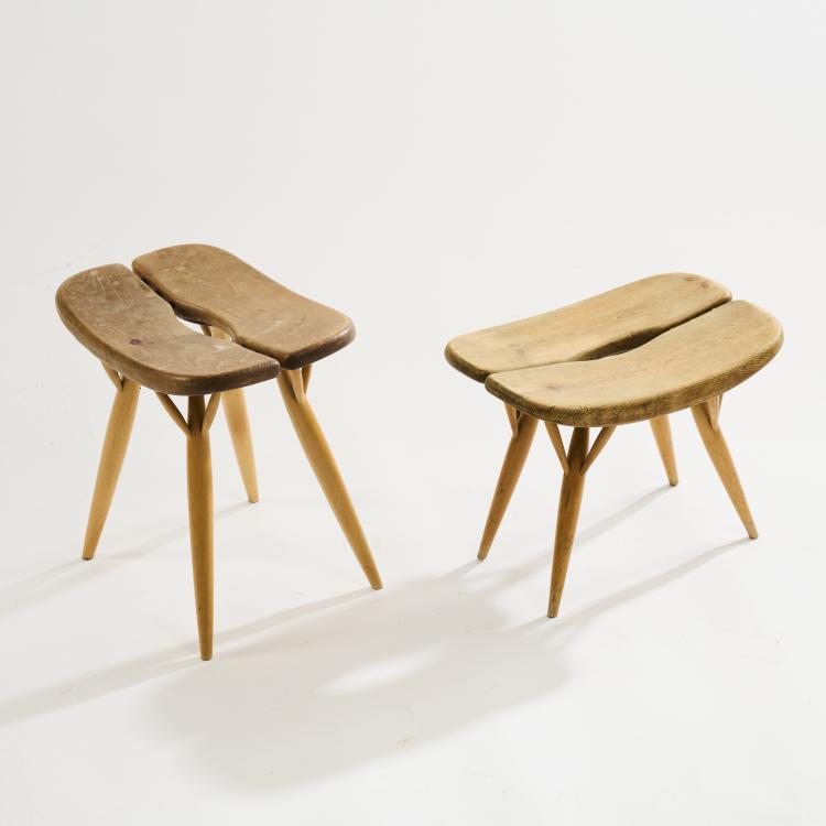 Bild 5 zu Objekt, Zwei Hocker 'Pirkka', 1955, Ilmari Tapiovaara, Laukaan Puu Ltd., Helsinki, 172B 341