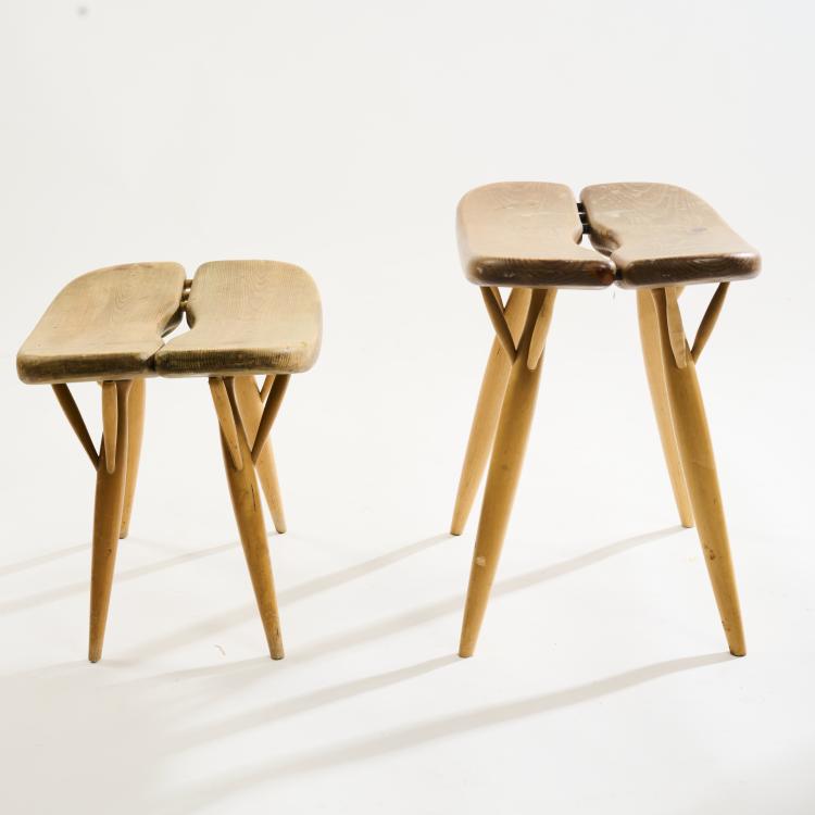 Bild 9 zu Objekt, Zwei Hocker 'Pirkka', 1955, Ilmari Tapiovaara, Laukaan Puu Ltd., Helsinki, 172B 341