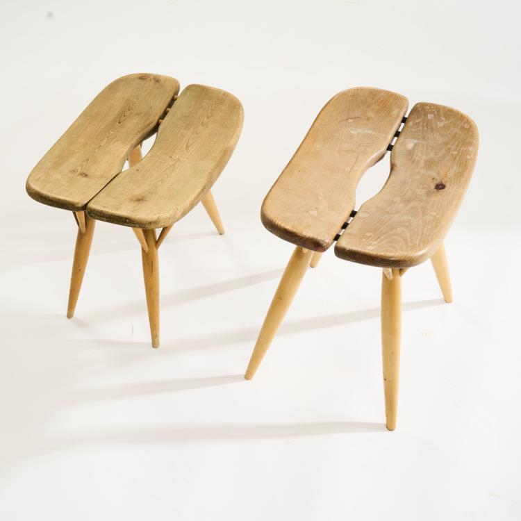 Bild 10 zu Objekt, Zwei Hocker 'Pirkka', 1955, Ilmari Tapiovaara, Laukaan Puu Ltd., Helsinki, 172B 341