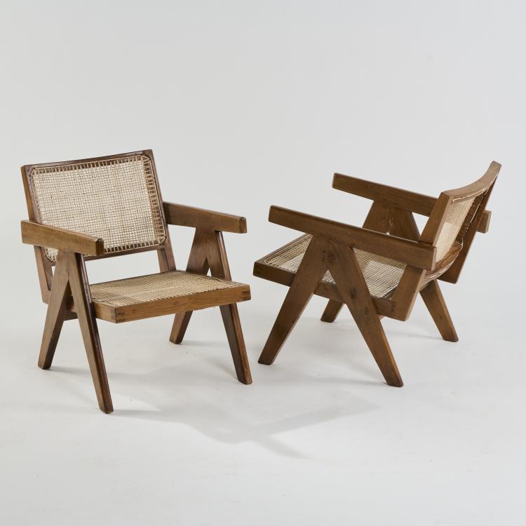 Bild 6 zu Objekt, Two armchairs 'Chandigarh' - 'PJ-SI-29-A', 1955/56, Pierre Jeanneret,Le Corbusier Charles-&Eacute;douard Jeanneret-Gris, Chandigarh, Indien, 172A 54