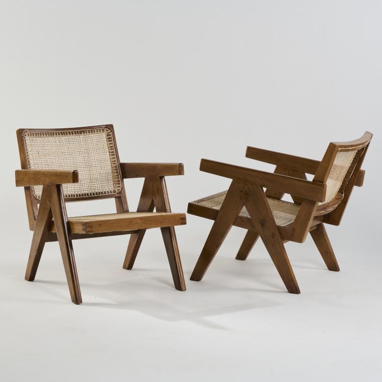 Bild 7 zu Objekt, Two armchairs 'Chandigarh' - 'PJ-SI-29-A', 1955/56, Pierre Jeanneret,Le Corbusier Charles-&Eacute;douard Jeanneret-Gris, Chandigarh, Indien, 172A 54