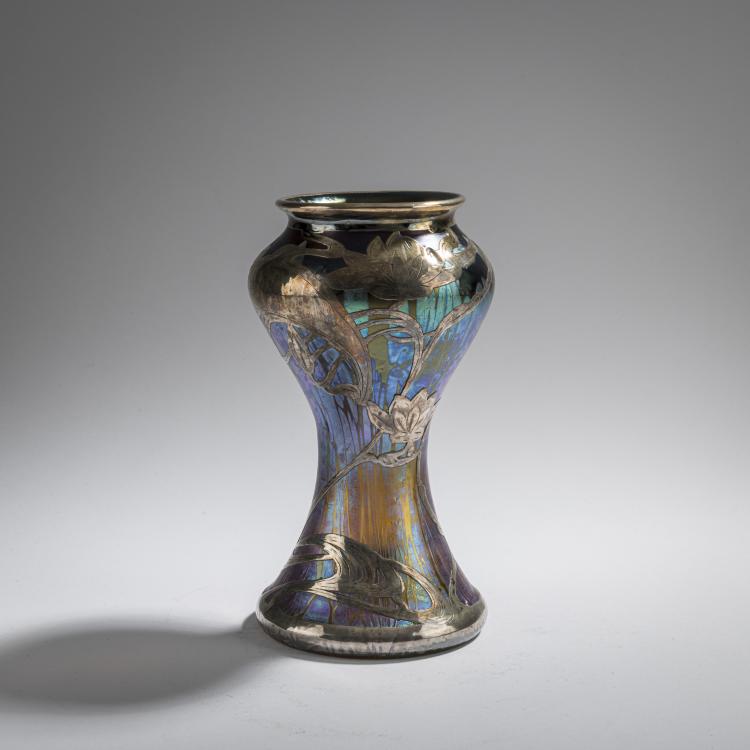 Hauptbild zu Objekt, 'Medici'-Vase mit Silberauflage, 1902, L&ouml;tz Wwe., Klosterm&uuml;hle, 174A 211