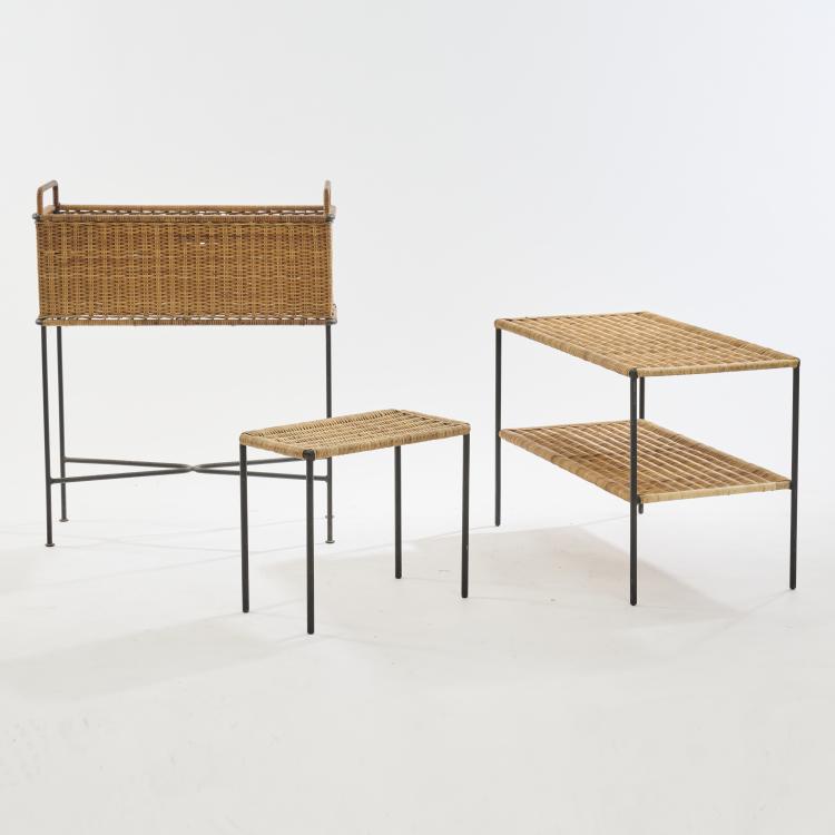 Bild 2 zu Objekt, Two side tables and one flower bench, c. 1955, Carl Aub&ouml;ck, Aub&ouml;ck, Werkst&auml;tte, Wien, 172A 143