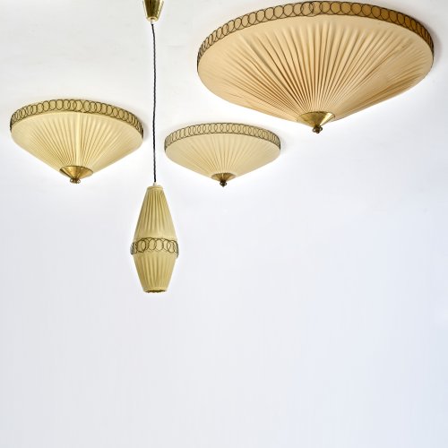 Three ceiling lights and one pendant light, 1950s