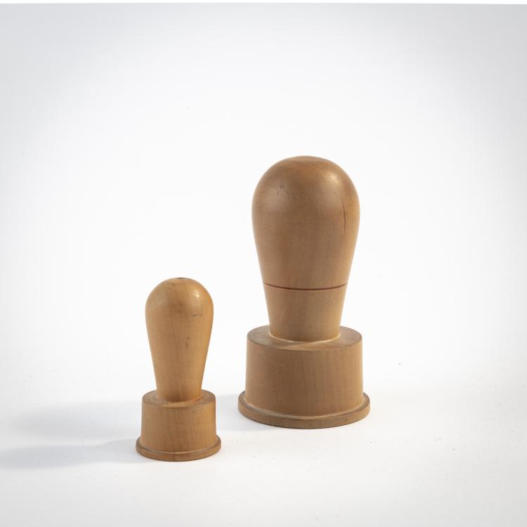Hauptbild zu Objekt, Two prototypes for the 'MPO 510' pepper mill, 1989, Mike Ryan, Alessi Twergi, Crusinallo, 173A 225