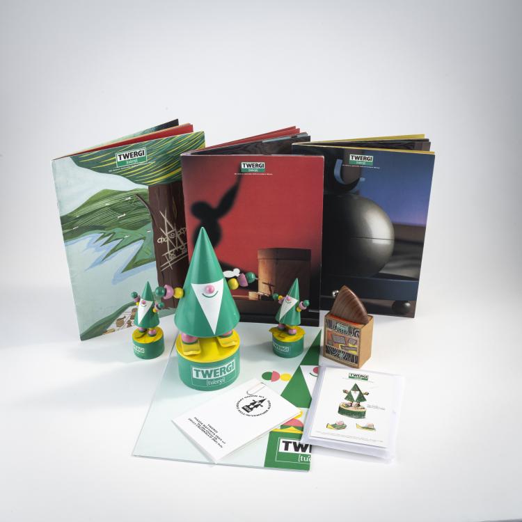 Hauptbild zu Objekt, Collection of 'Twergi' objects, 1989, Milton Glaser, Alessi Twergi, Crusinallo, 173A 219