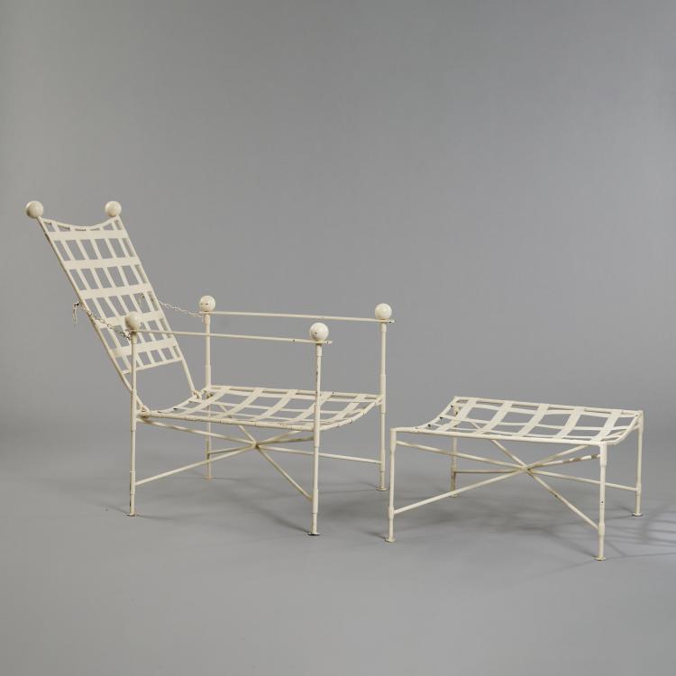 Hauptbild zu Objekt, 'Amalfi' armchair with ottoman, 1960s, Mario Papperzini, Salterini, John, New York, 173A 105