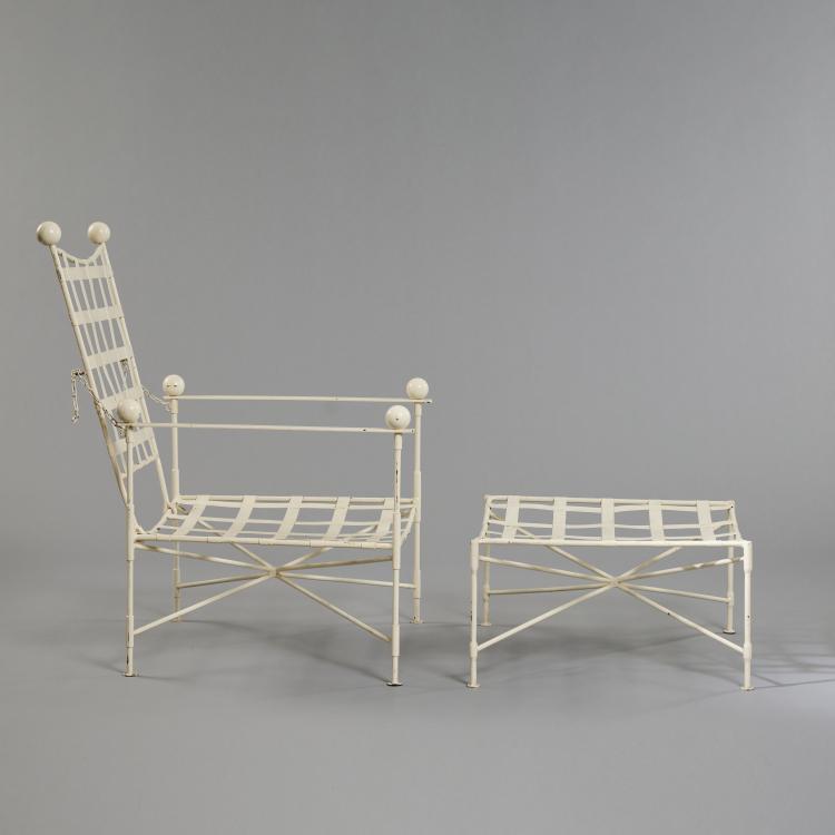 Bild 1 zu Objekt, 'Amalfi' armchair with ottoman, 1960s, Mario Papperzini, Salterini, John, New York, 173A 105