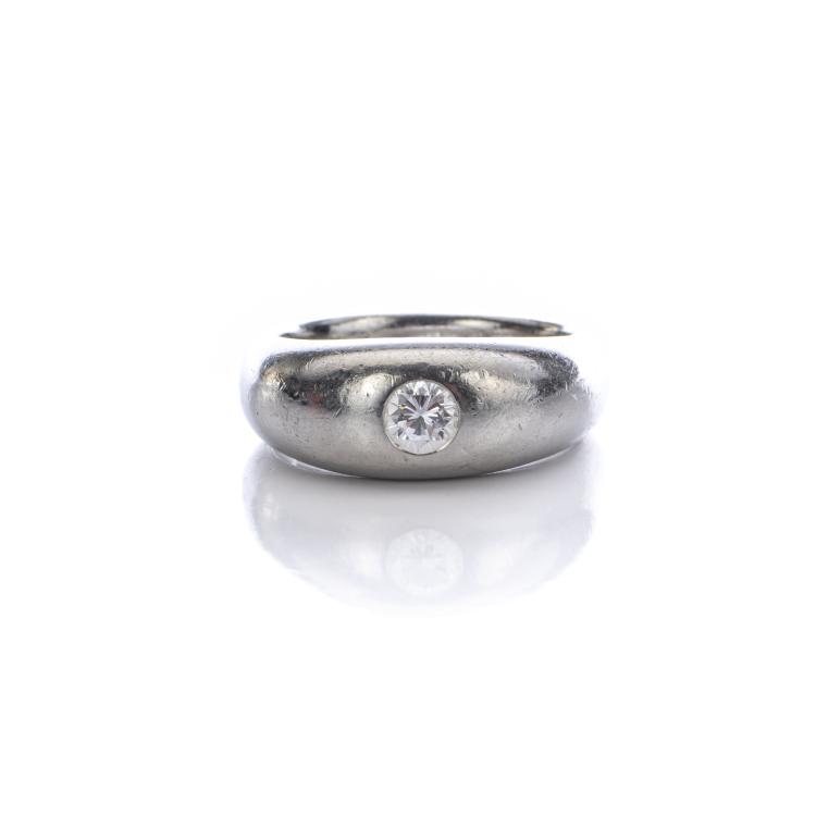 Hauptbild zu Objekt, Brilliant platinum men's ring, 172E 645