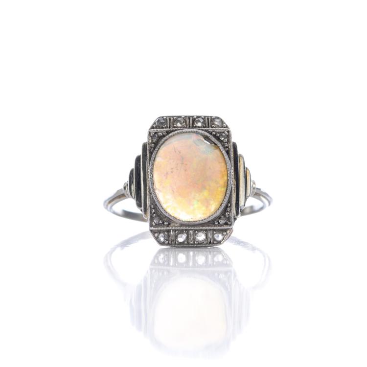 Hauptbild zu Objekt, Art Deco Opal Ring, 172E 693