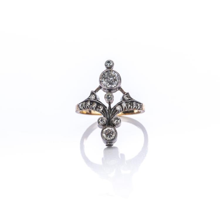 Hauptbild zu Objekt, Art Nouveau Ring, c. 1900, 172E 611