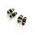 Pair of stylish chrysoprase and onyx cufflinks