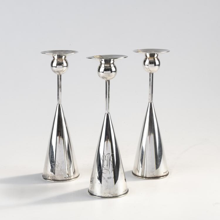 Hauptbild zu Objekt, Three candlesticks, 1966, Kultakeskus Oy, H&auml;meenlinna, 172B 368