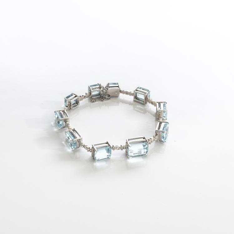 Hauptbild zu Objekt, Stylish aquamarine bracelet, 172E 656