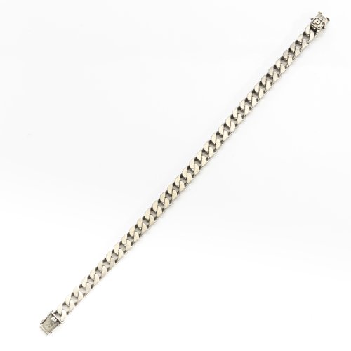 Platinum curb chain men's bracelet
