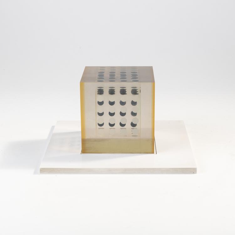 Bild 1 zu Objekt, 'Deformazione ottico-dinamica - cubo, serie a punti E', 1959-63, Enzo Mari, Danese, Mailand, 172A 101