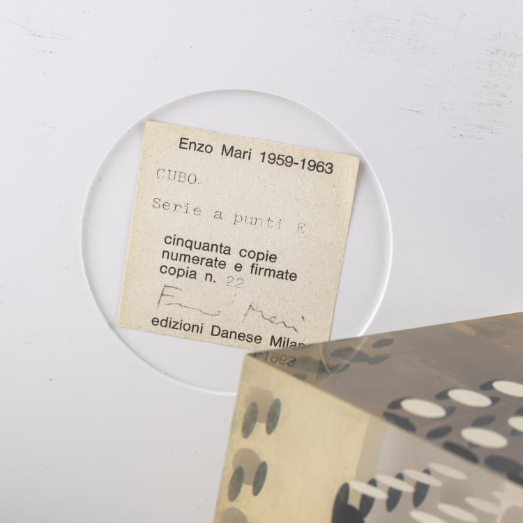 Bild 4 zu Objekt, 'Deformazione ottico-dinamica - cubo, serie a punti E', 1959-63, Enzo Mari, Danese, Mailand, 172A 101