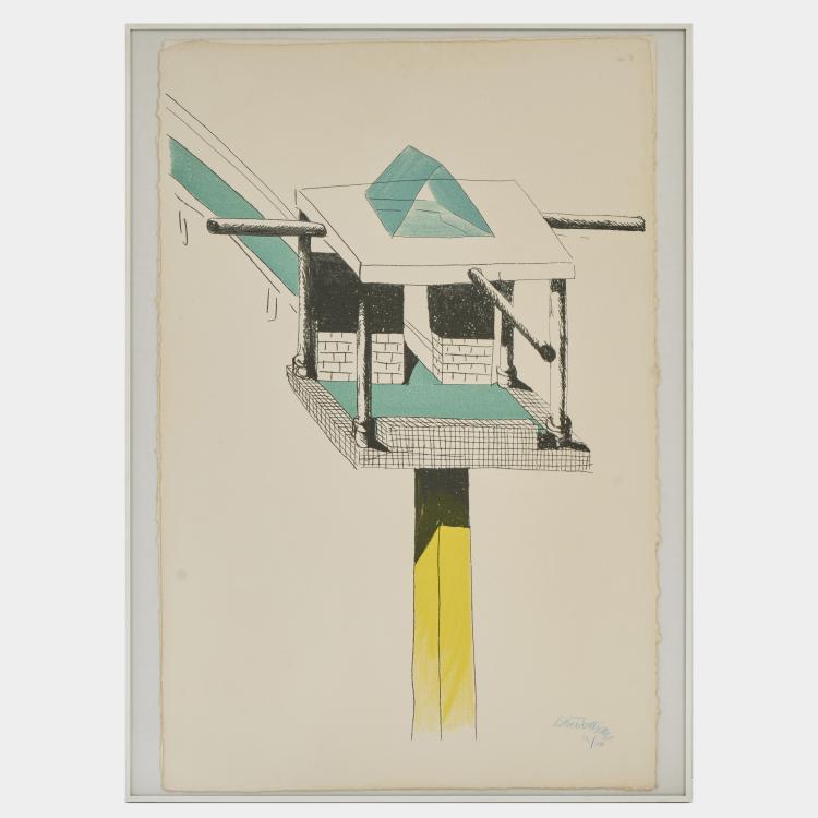 Bild 2 zu Objekt, Zwei Serigraphien 'Una torre in California' und 'Una torre nel deserto', 1986/87, Ettore Sottsass, designers'art, 173A 90