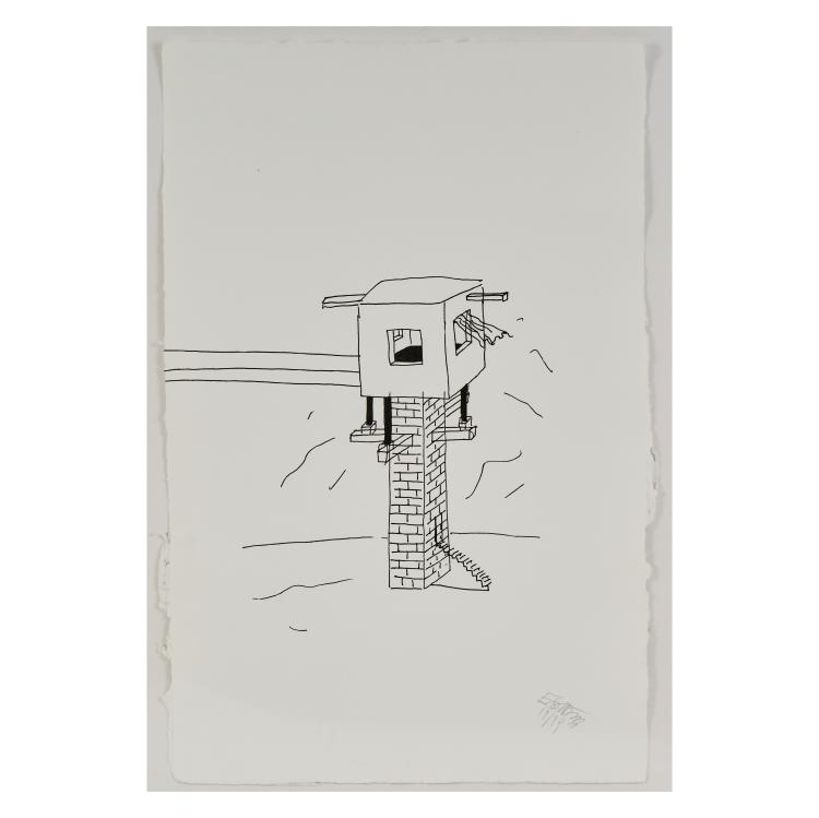 Hauptbild zu Objekt, Etching 'Una torre sul mare', 1987, Ettore Sottsass, designers'art, 173A 91