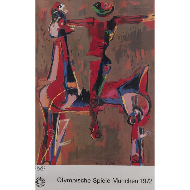 Bild 5 zu Objekt, Five art posters from the 1972 Olympics and a test print, 1968 - 1972, Otmar Alt,Horst Antes,Marino Marini,Serge Poliakoff,H P Zimmer, Edition Olympia 1972 GmbH, 1969, 172C 414