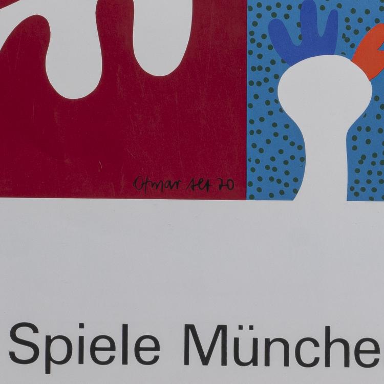 Bild 7 zu Objekt, Five art posters from the 1972 Olympics and a test print, 1968 - 1972, Otmar Alt,Horst Antes,Marino Marini,Serge Poliakoff,H P Zimmer, Edition Olympia 1972 GmbH, 1969, 172C 414