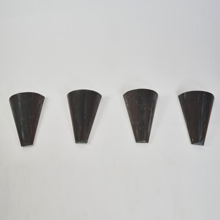 Hauptbild zu Objekt, Vier Wandappliken, 1950er Jahre, Lisa Johansson-Pape (zugeschrieben), Asea Belysning, V&auml;steras (zugeschrieben/attr.), 172B 295