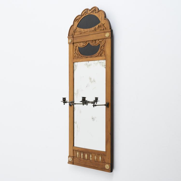 Hauptbild zu Objekt, Biedermeier-Wandspiegel, Deutschland, 174A 335