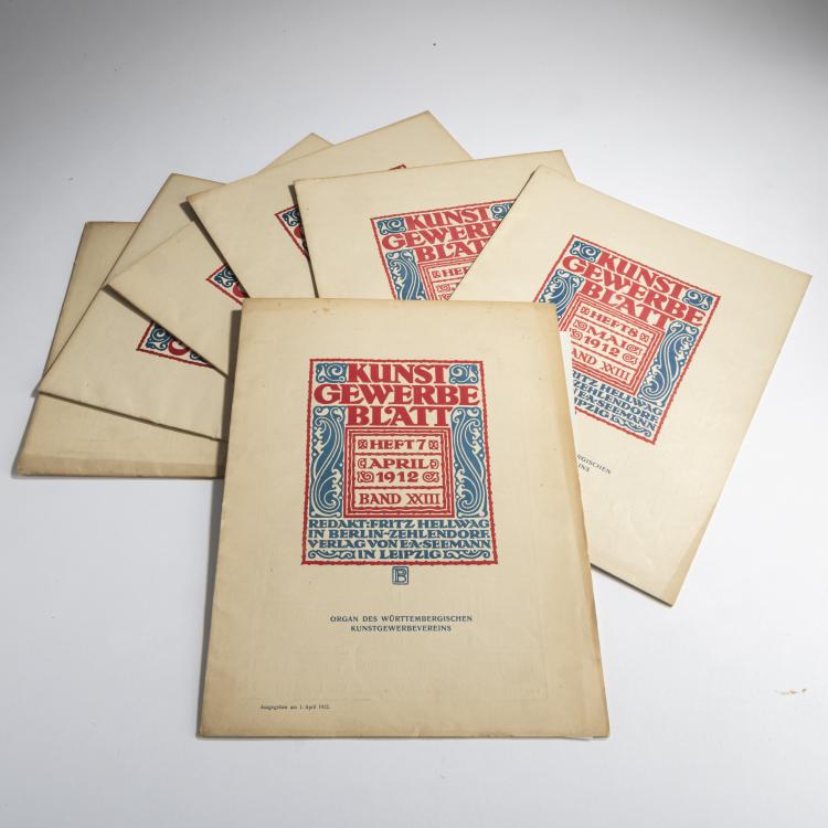 Bild 1 zu Objekt, Kunstgewerbeblatt, 7 Hefte, 1912, Peter Behrens, 174A 432