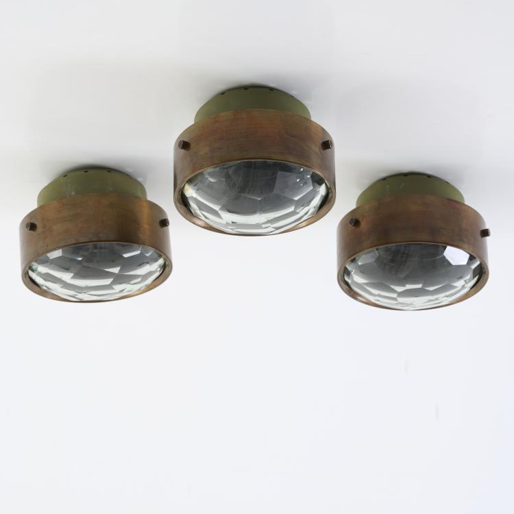 Hauptbild zu Objekt, Three ceiling lights, c. 1960, Max Ingrand, Fontana Arte, Mailand, 173A 99