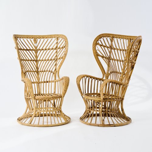 Two wicker chairs, c. 1950