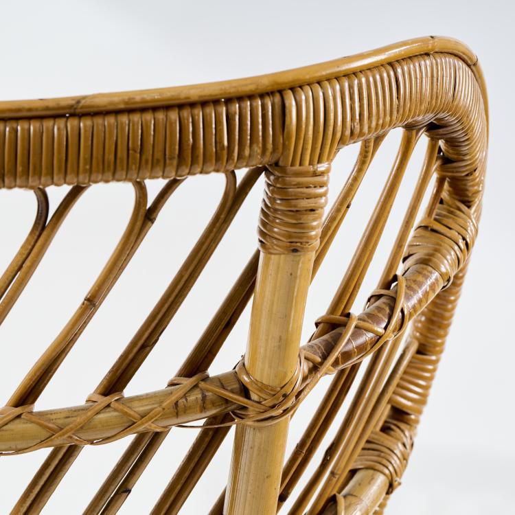 Bild 5 zu Objekt, Two wicker chairs, c. 1950, Gio Ponti, Bonacina, Vittorio & C., Como, 173A 8