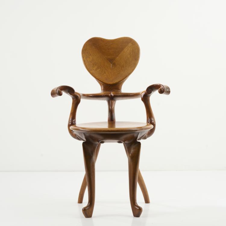 Bild 6 zu Objekt, Armchair 'Casa Calvet', 1902, Antoni Gaud&iacute; (after), Bd, Barcelona; Gauhaus (zugeschrieben / attributed), 173B 354