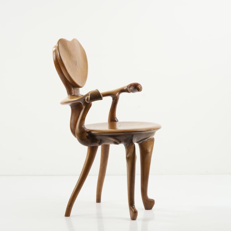 Bild 7 zu Objekt, Armchair 'Casa Calvet', 1902, Antoni Gaud&iacute; (after), Bd, Barcelona; Gauhaus (zugeschrieben / attributed), 173B 354