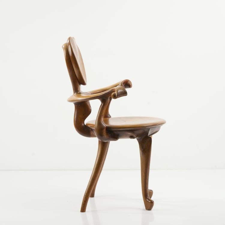 Bild 8 zu Objekt, Armchair 'Casa Calvet', 1902, Antoni Gaud&iacute; (after), Bd, Barcelona; Gauhaus (zugeschrieben / attributed), 173B 354