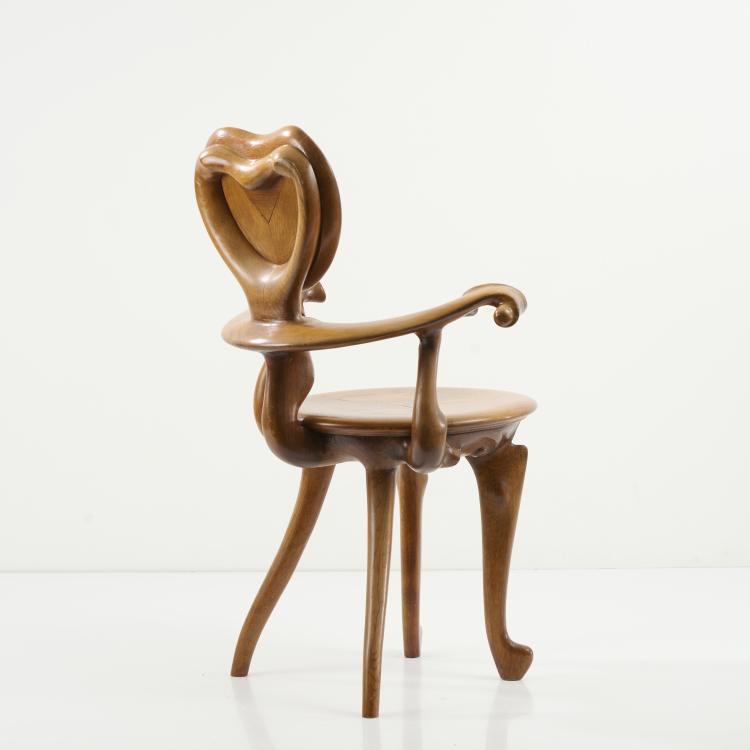 Bild 9 zu Objekt, Armchair 'Casa Calvet', 1902, Antoni Gaud&iacute; (after), Bd, Barcelona; Gauhaus (zugeschrieben / attributed), 173B 354