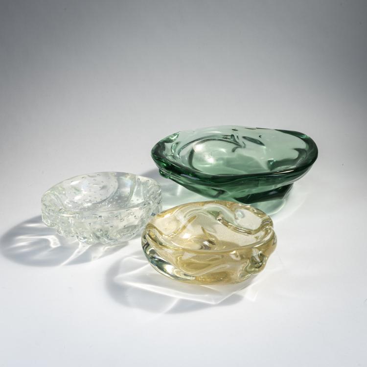 Hauptbild zu Objekt, Three bowls, around 1940, Flavio Poli, Seguso Vetri d'Arte, Murano, 173C 696