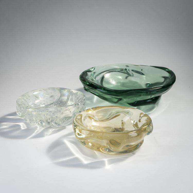 Bild 1 zu Objekt, Three bowls, around 1940, Flavio Poli, Seguso Vetri d'Arte, Murano, 173C 696