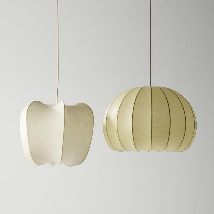 Bild 1 zu Objekt, Two 'Cocoon' ceiling lights, 1960s, Italien, 173A 108