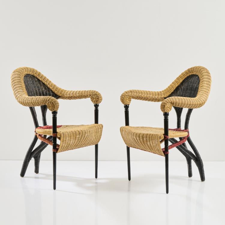 Hauptbild zu Objekt, Zwei Armlehnst&uuml;hle 'Liba', 1989, Bořek &Scaron;&iacute;pek, Driade, Caorso, 173B 539