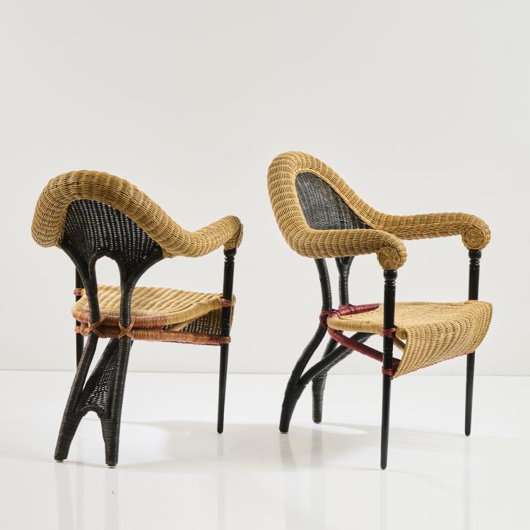 Bild 2 zu Objekt, Zwei Armlehnst&uuml;hle 'Liba', 1989, Bořek &Scaron;&iacute;pek, Driade, Caorso, 173B 539