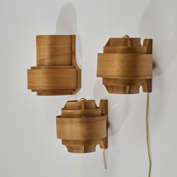 Hauptbild zu Objekt, Drei Wandleuchten, um 1960, Hans-Agne Jakobsson, AB Ellysett, Markaryd, 173B 460