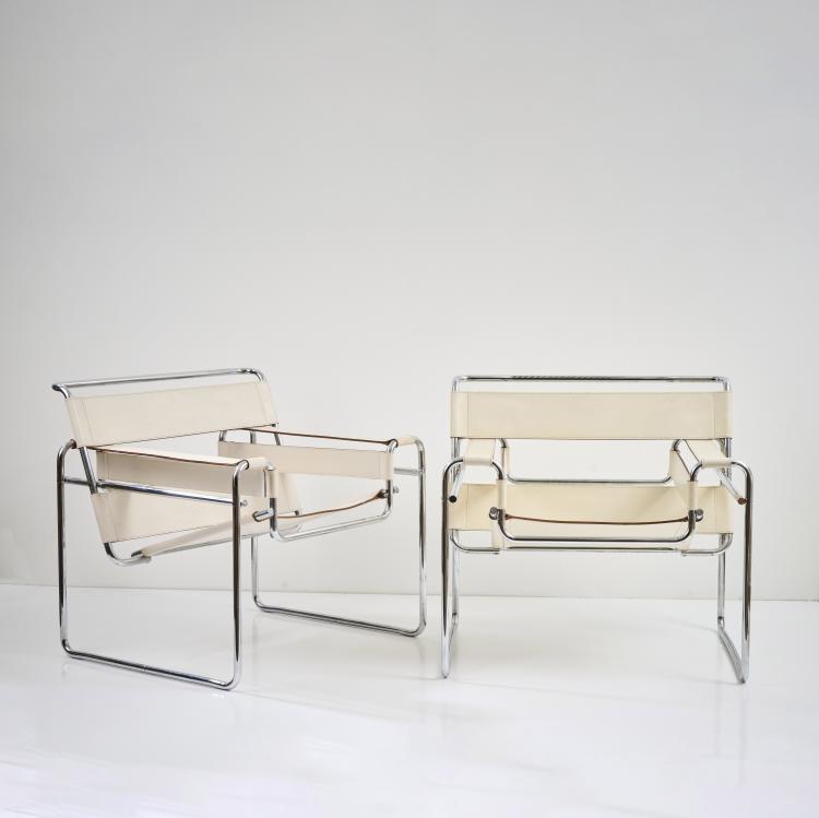 Hauptbild zu Objekt, Zwei Armlehnsessel 'Wassily', 1925, Marcel Breuer, Gavina, Mailand, 173B 304