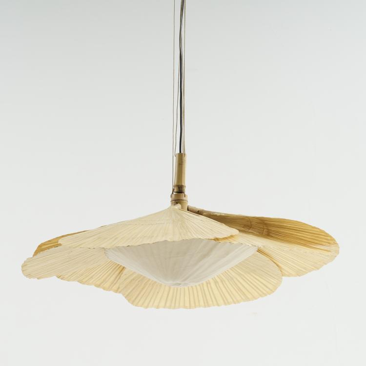 Hauptbild zu Objekt, Deckenleuchte 'Hana II' aus der Serie 'Uchiwa', 1974, Ingo Maurer, Design M, Maurer, Ingo, M&uuml;nchen, 173B 348